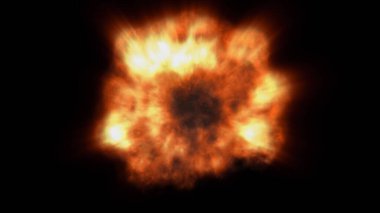 Uzayda ateş patlaması, soyut illüstrasyon