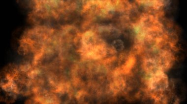 Uzayda ateş patlaması, soyut illüstrasyon