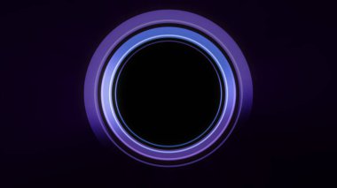 Uzayda ışık halkaları, soyut illüstrasyon