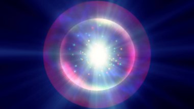 Atom ışığı ışıltısı soyut, 3 boyutlu resimleme