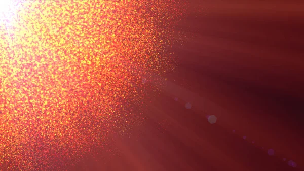 Partículas Abstractas Sol Llamarada Solar Partículas Ilustración Render — Foto de Stock