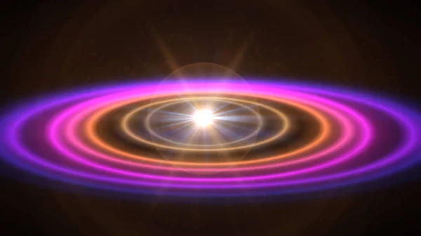 Абстрактные Цветные Кольца Атома — стоковое фото