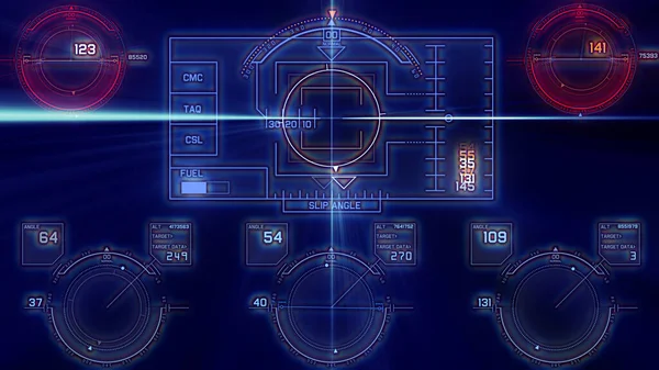 flight control panel instrument navigation light illustration