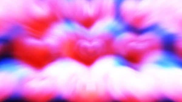 Luz Colorida Corazones Abstractos Fondo Ilustración Render — Foto de Stock