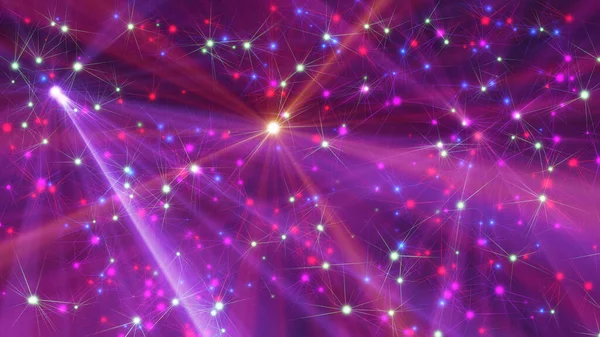 Рендеринг Неоновых Лучей Лазерного Излучения — стоковое фото