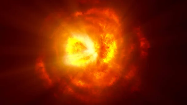 Eksplozja Ognia Kosmosie Abstrakcyjna Ilustracja — Zdjęcie stockowe