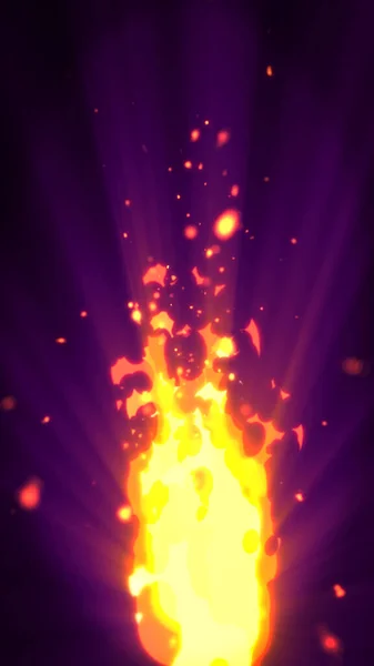 Yellow Fire Flame Isolated Background Illustration — Stock Photo, Image