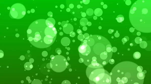 Abstrato Fundo Bokeh Partículas Verdes Ilustração — Fotografia de Stock