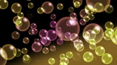 Uzayda 3d kabarcıkları soyut hareket