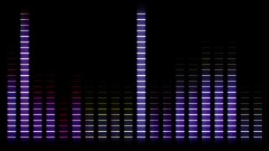 Renkli ses eşitleyicinin çubukları taşınıyor