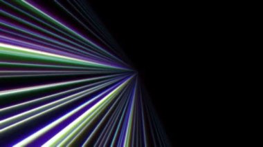 Uzayda 3d çizgi neon ışığı