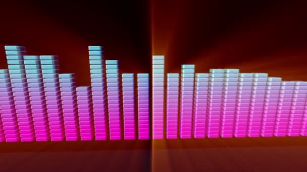 Medidores de música dinâmica 3D Vu — Vídeo de Stock