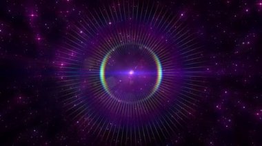 Yıldızlar soyut uzayda uçar