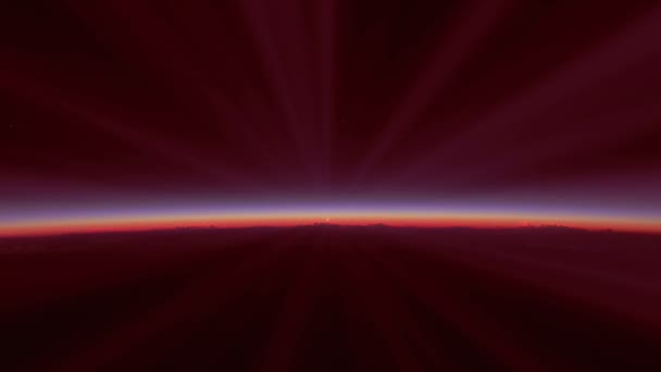 Солнце восходит над планетой Земля — стоковое видео