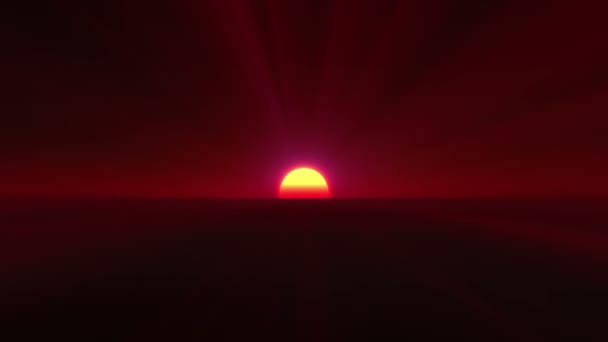雲の上の日の出大きな太陽 — ストック動画