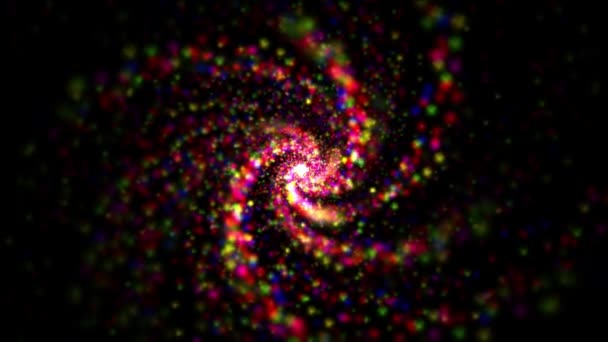 Galáxia espiral no espaço profundo 4k — Vídeo de Stock