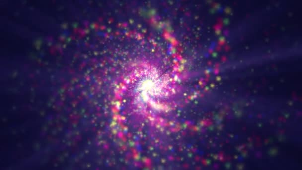 Спиральная галактика в глубоком космосе 4k — стоковое видео