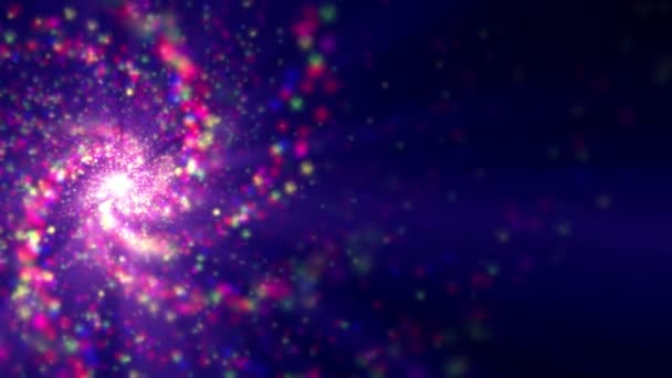 Spiraalvormig sterrenstelsel in diepe ruimte 4k — Stockvideo