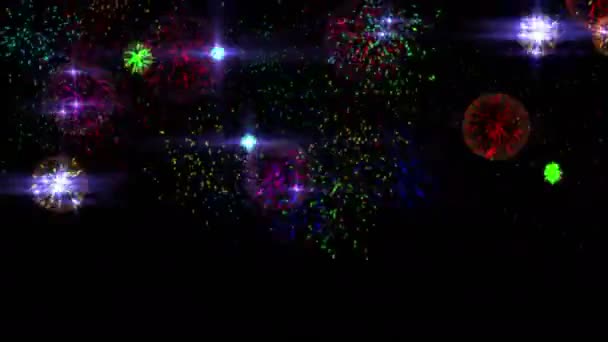 Couleur feux d'artifice particules animation 4k — Video