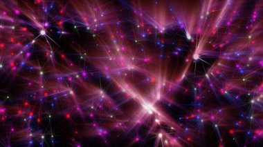 Lazer ışını neon ışınları çizimi