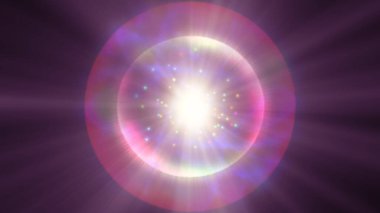 Atom ışığı ışıltısı soyut, 3 boyutlu resimleme