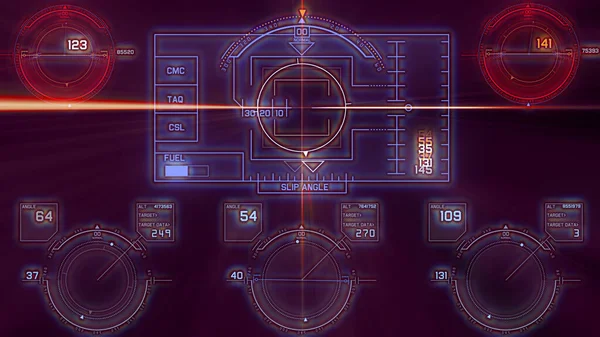 flight control panel instrument navigation light illustration