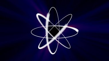 atom soyut ışık modeli, 3d illüstrasyon oluşturucu