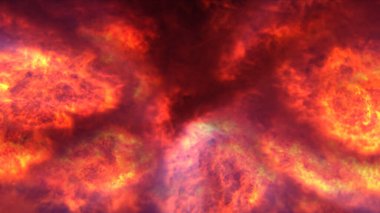 Uzayda ateş patlaması, soyut illüstrasyon