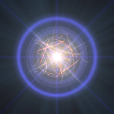 Yüksek manyetize edilmiş nötron yıldızı, soyut illüstrasyon