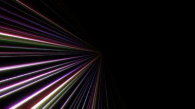 Uzayda 3d çizgi neon ışığı
