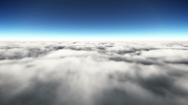 Avião voar acima nuvens movimento — Vídeo de Stock