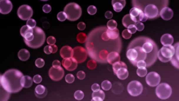 Burbujas 3d movimiento abstracto en el espacio — Vídeo de stock