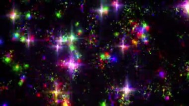 Renkli havai fişek parçacıkları canlandırma 4k