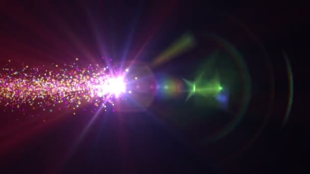 Рух світла частинки зірки пилу 4k — стокове відео