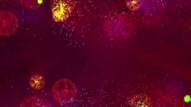 Noel ya da yeni yıl arifesi için güzel havai fişekler.