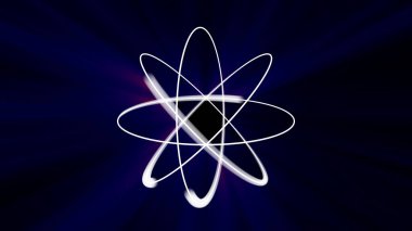 atom soyut ışık modeli, 3d illüstrasyon oluşturucu