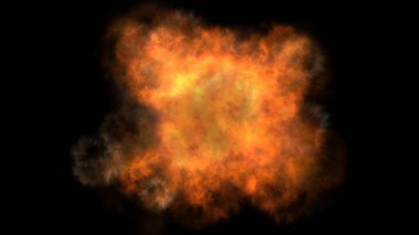 Uzayda ateş patlaması, soyut illüstrasyon