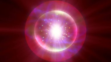 Atom ışığı ışıltısı soyut, 3 boyutlu resimleme