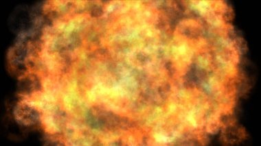 Uzayda ateş patlaması, soyut illüstrasyon