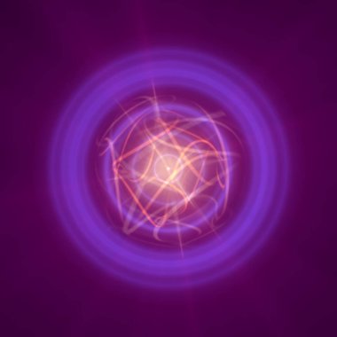 Yüksek manyetize edilmiş nötron yıldızı, soyut illüstrasyon