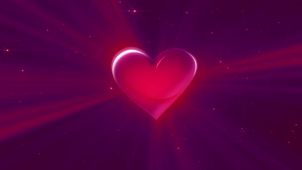 Серце світить імпульс 3d рендеринга — стокове відео