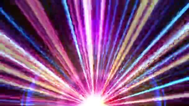 Luz de raio de cor de estrela de pulso — Vídeo de Stock