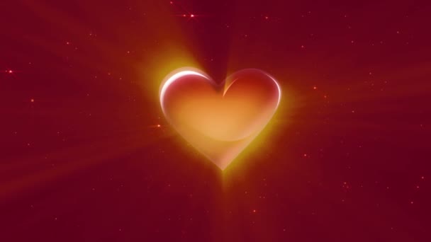 หัวใจส่องแสงชีพจร 3d — วีดีโอสต็อก