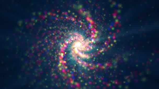 Спіральна галактика в далекому космосі 4k — стокове відео