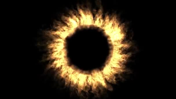 Słońce światło ogień abstrakcyjne korona płomień 4k — Wideo stockowe