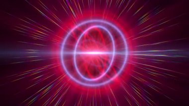 atom yörüngesi ışını ışığı soyut 4k