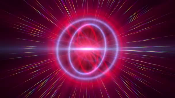 Atom orbit paprsek světlo abstraktní 4k — Stock video