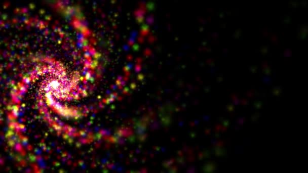 깊은 우주 공간에 있는 나선 형 은하 4k — 비디오