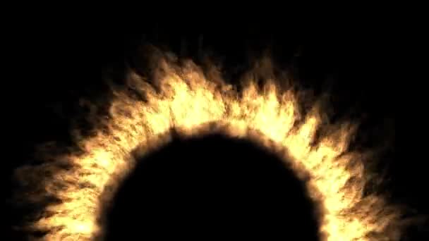 Сонячне світло вогонь абстрактний полум'я корона 4k — стокове відео