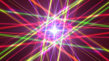 Işık lazer halkalı parıldayan atom yapısı